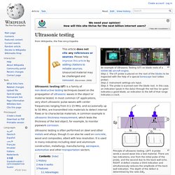 Ultrasonic testing