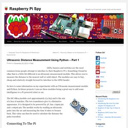 Ultrasonic Distance Measurement Using Python – Part 1