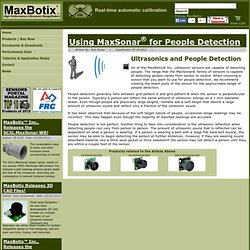 Using Ultrasonics for Detection People