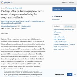 Findings of lung ultrasonography of novel corona virus pneumonia during the 2019–2020 epidemic