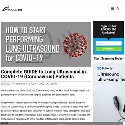 Complete GUIDE to Lung Ultrasound in COVID-19 (Coronavirus) Patients - POCUS 101