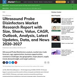 Ultrasound Probe Disinfectors Overview, Size, Share and Trends 2020-2027