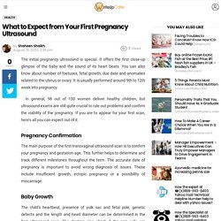 What to Expect from Your First Pregnancy Ultrasound