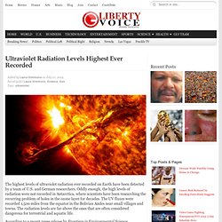 Ultraviolet Radiation Levels Highest Ever Recorded