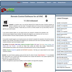 UltraVNC - VNC - Remote Support Software - Remote PC Access Service - UVNC - Free - OpenSource