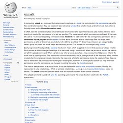 umask - Wikipedia, the free encyclopedia - Iceweasel