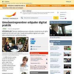 Umeåentreprenörer erbjuder digital praktik