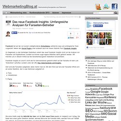 Das neue Facebook Insights: Umfangreiche Analysen für Fanseiten-Betreiber