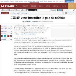 Flash Eco : L'UMP veut interdire le gaz de schiste