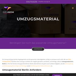Umzugsmaterial günstig kaufen - Flitz Umzüge Berlin