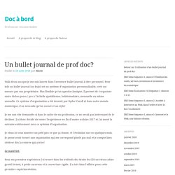 Un bullet journal de prof doc?