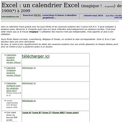 un calendrier Excel magique !