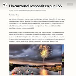Un carrousel responsif en pur CSS