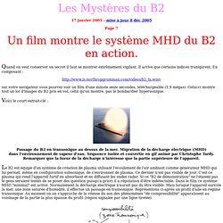 Un film montrant le systeme MHD du B2