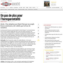 Un pas de plus pour l’homoparentalité