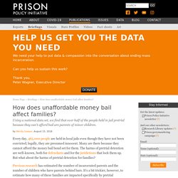 How does unaffordable money bail affect families?