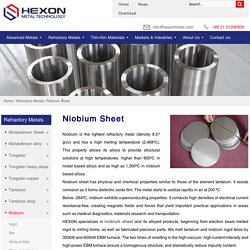 Niobium Alloy Strip, Unalloyed Foil Manufacturer and Supplier