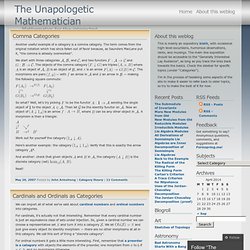 Category theory « The Unapologetic Mathematician