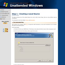 MSFN&#039;s Unattended Windows : Step 1 - Creating a Local Source