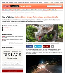 Isle of Wight: Unbekannte erlauben sich Scherz mit Triceratops