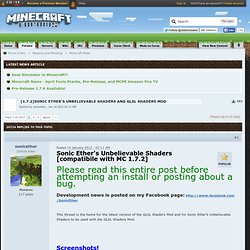 2.5]Sonic Ether's Unbelievable Shaders (GLSL Shaders, Dynamic Shadows, More!)