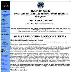 UNC Chemistry Fundamentals