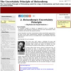 The Uncertainty Principle of Heisenberg.
