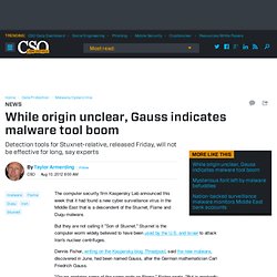 While origin unclear, Gauss indicates malware tool boom
