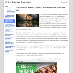 3 Uncommon Benefits of Body Detox to Discover Your New Self - Colon Cleanse Treatment