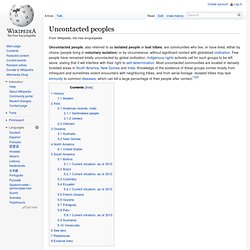 List of Uncontacted Peoples
