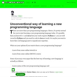 Unconventional way of learning a new programming language