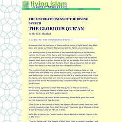 Uncreatedness of the Quran