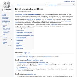 List of undecidable problems