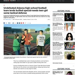 Undefeated Arizona high school football team lends bullied special-needs teen girl some tactical defense