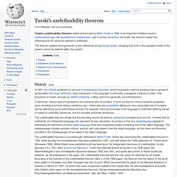 Tarski's undefinability theorem