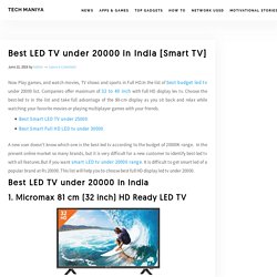 Best LED TV under 20000 in India [Smart TV] - Tech Maniya