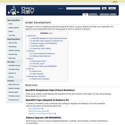 Under Development - OpenROV Wiki