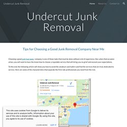 Undercut Junk Removal