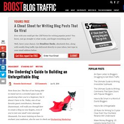 The Underdog's Guide to Building an Unforgettable Blog