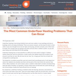 The Most Common Underfloor Heating Problems That Can Occur