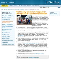 Undergraduate Pilot Priority Enrollment Program