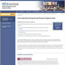 Internship/Job Opportunities — UCLA Engineering Office of Academic and Student Affairs