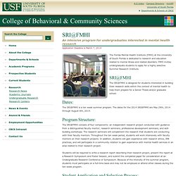 Summer Research Institute : Undergraduate Research Opportunities 