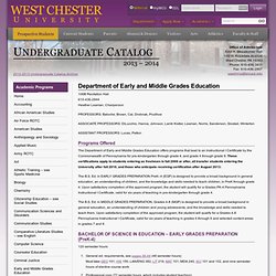 uate Catalog 2011 - West Chester University