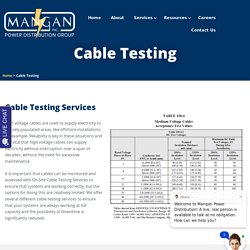 High Voltage Cable Testing