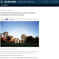 Underground gay group emerges, shaking evangelical Christian college