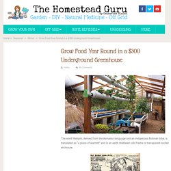 Grow Food Year Round in a $300 Underground Greenhouse