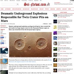 Dramatic Underground Explosions Responsible for Twin Crater Pits on Mars