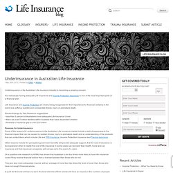 Underinsurance in Australian Life Insurance