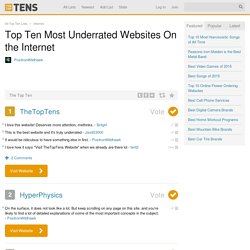 Top Ten Most Underrated Websites On the Internet - TheTopTens®